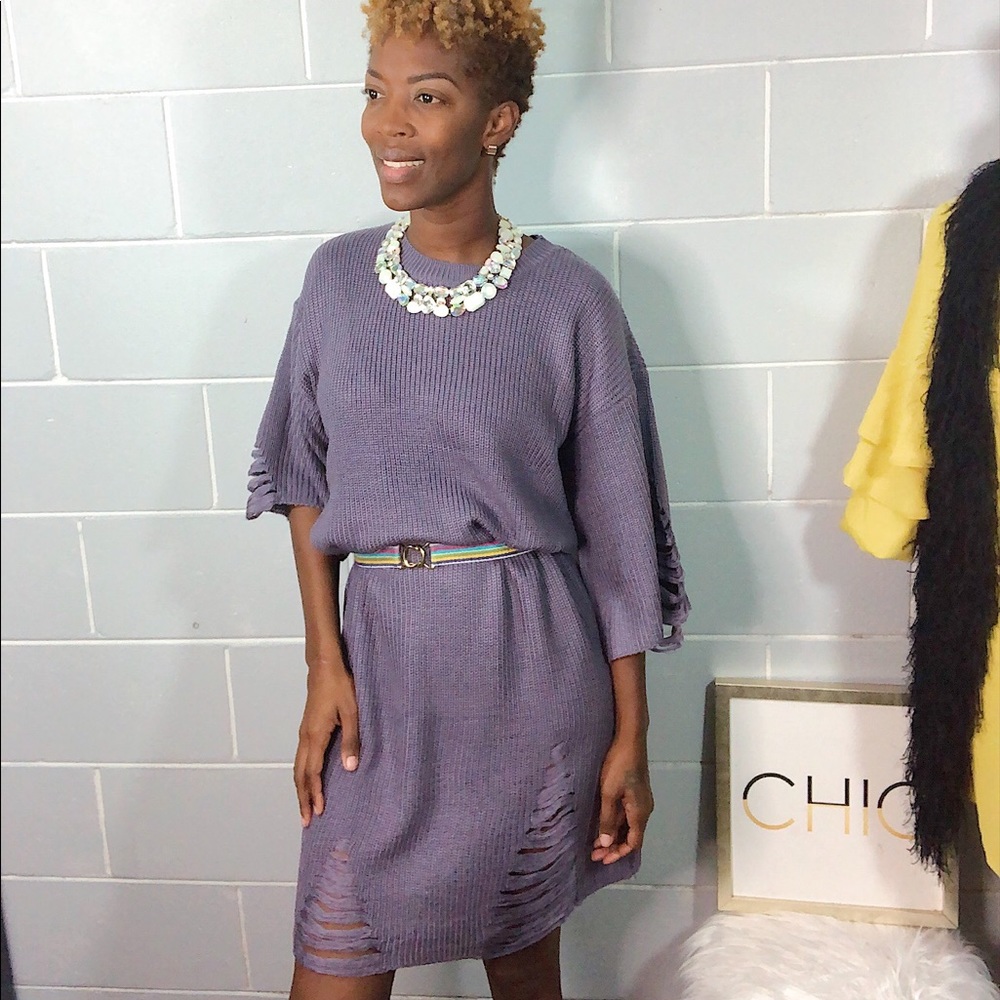 👗 DISTRESSED KNIT DRESS 👗